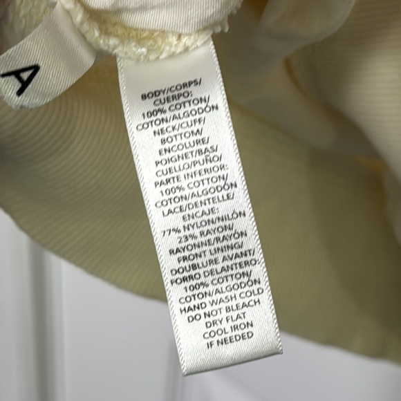 LOFT Cream Lace Front Sweater - Picture 7 of 8